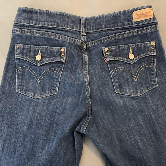 Levi's Jeans Womens 12M W31 L32 Blue 526 Slender Boot Stretch Bootcut Denim - Picture 11 of 13